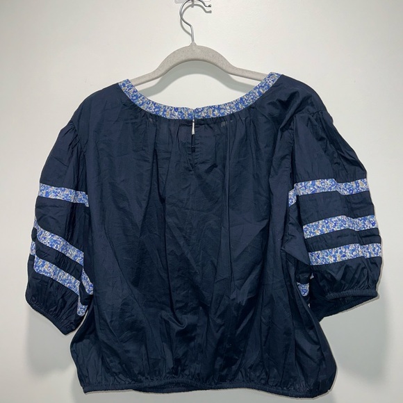 Nwt Merlette x Liberty London Magere Puff Sleeve Cotton Lawn Top sz XXL - Picture 4 of 6